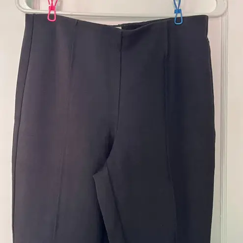 Maeve Anthropologie front seam black cropped straight pull on pants size small