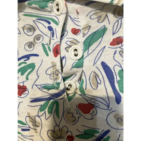 Cricket Lane Floral Polo Shirt & Khaki Pants Set, Women's XL Golf Set, Vintage White Size M