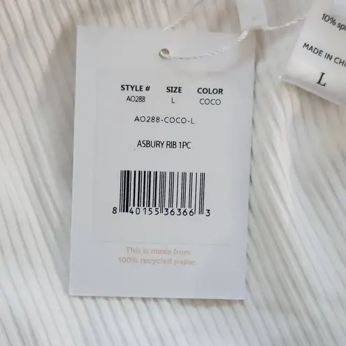 Cream One-Piece Swimsuit NWT Large Cream Andie One Piece Swimwear