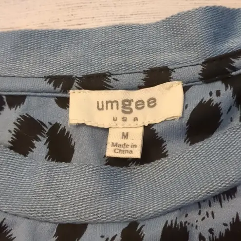 Umgee  blue cheetah sweater dress size medium