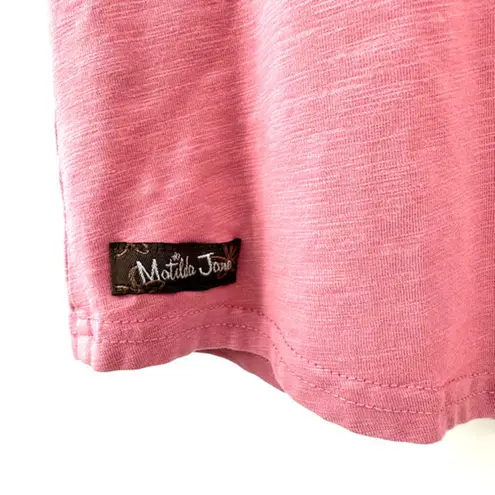 Matilda Jane ‎ size Small pink short sleeve top embroidered upper