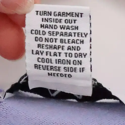 Magaschoni Lavender V Neck Cropped Hoodie Sweater Womens Quiet Luxury Size M