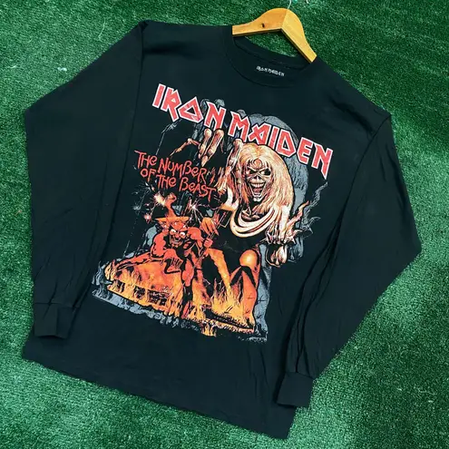 Iron Maiden The Number of the Beast Heavy Metal LS Tee M