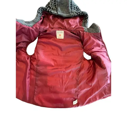 Ruff Hewn Vest Maroon/Black Hooded Vest Size Small quilted