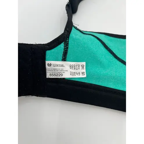 Wacoal  Brandi Sport Underwire Bra Sz 34D Green Black