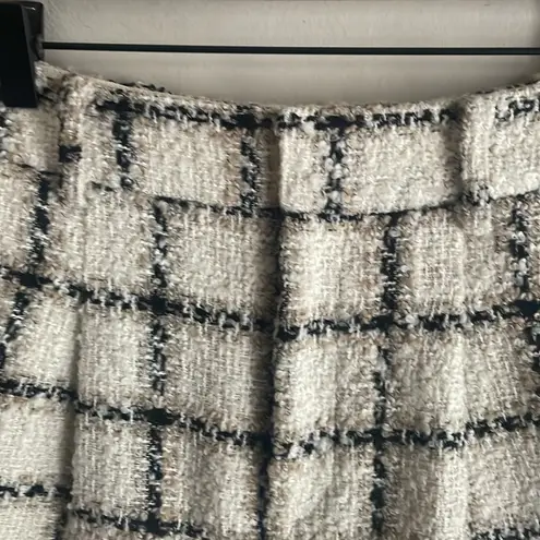 ANINE BING Becky Tweed Short In Beige Plaid