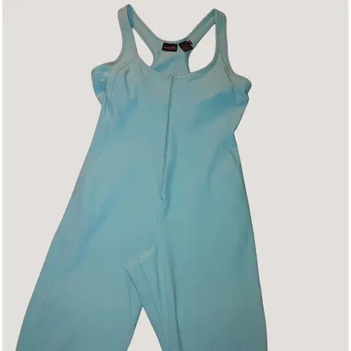 Vintage Shape FX Newport News Women Light Blue Teal Full Bodysuit M Sleeveless Size M