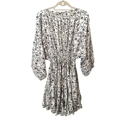 Apiece Apart Floral Metallic Striped Boho Mini Dress Sz 4