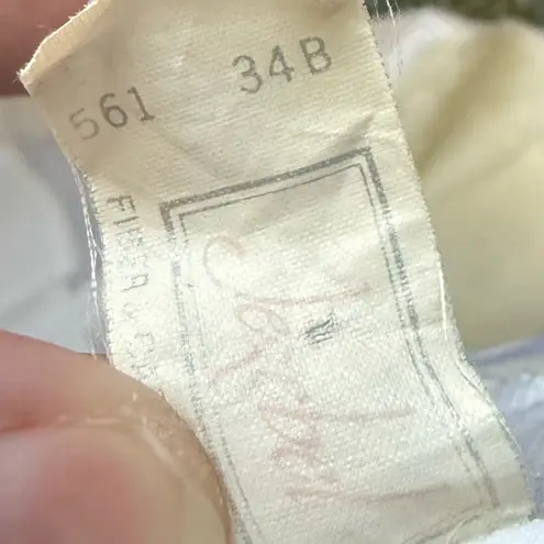 Vintage Jezebel white bridal bra corset bustier, size 34B