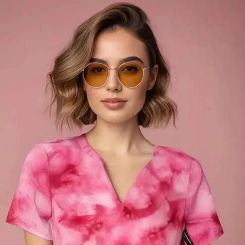 Tacera NWT Size Small Pink Tie Dye Shirt