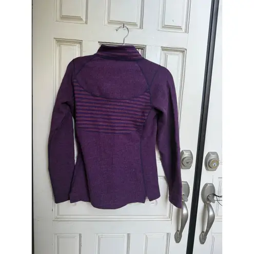 Title Nine Purple Wool Blend Zip Up Jacket Athletic Fleece Lined Size Small - Image 2