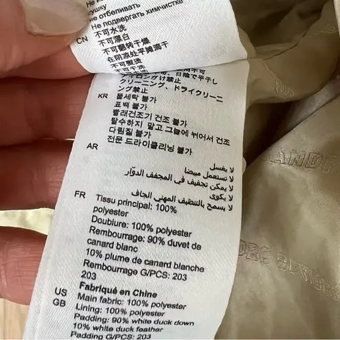 Sandro Gloriana Heart Quilted Jacket in Tan