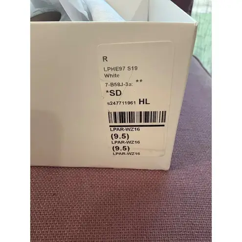 LPA Nicolo Low Heels in White Leather 9.5 New Womens sandals