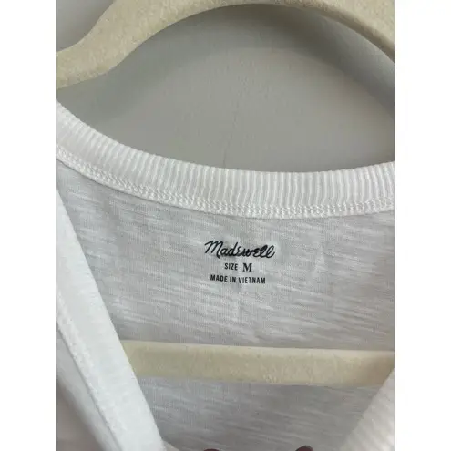 Madewell NWT  Whisper Crew Neck Tee In White Size Medium