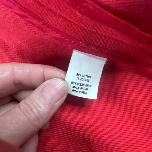 Worth Petite Coral Cotton Blend Button Front Jacket Women’s Small USA Made Orange Size undefined