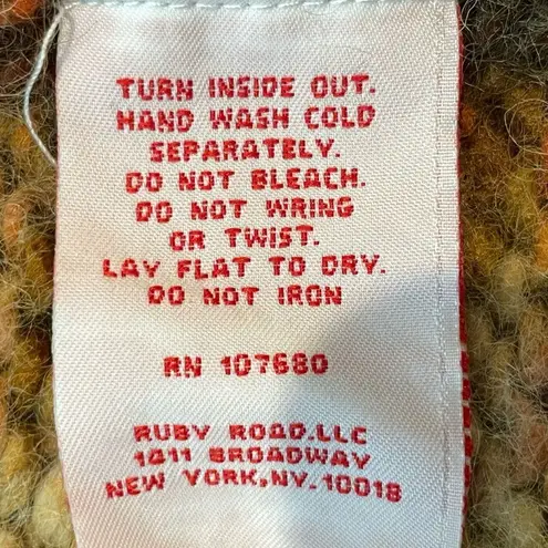 Ruby Rd. Big Button Snap Closure Multicolored Sweaater Brown Red Petite Small Orange Size undefined