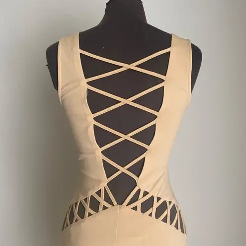 Privy sz S cut out fitted midi party dress