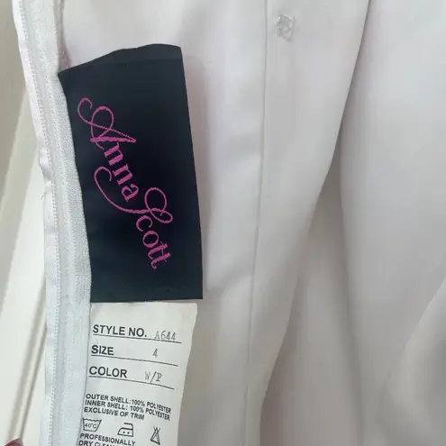 Anna Scott Fluffy Satin Tulle Beaded Prom Dress Pink Size 4