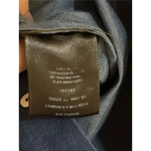 Loro Piana Blue Lightweight Denim Wide Leg Belted Jumpsuit IT 40/ US