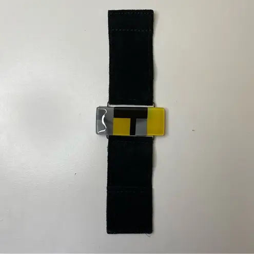 Bundle of FOUR Band Wrap Bracelets Stone Detail Beaded Cuff Black