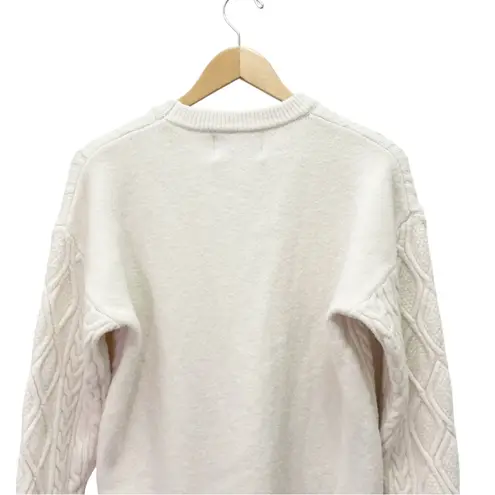 Aelfric Eden Cream Cable Knit 90s Fisherman Sweater Size XS Rory Gilmore Style