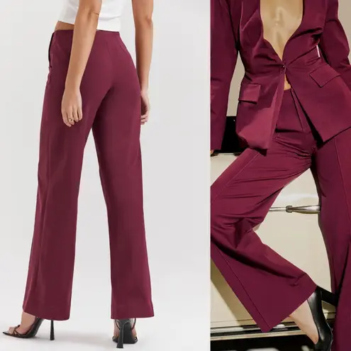 House Of CB  'Rivi' Wine‎ Straight Leg Trousers NWOT size XL