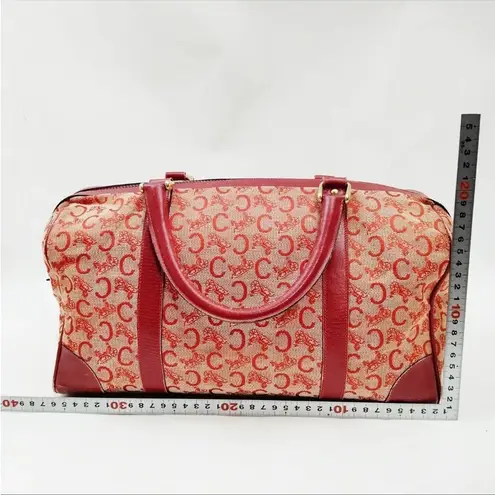 CELINE Red Canvas Boston Bag - Rehab Corner Wear