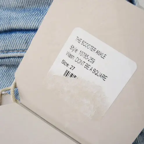 NWT Mother The Scooter Ankle in Don't Be A Square Slouchy Crop Flare Jeans 27 Blue