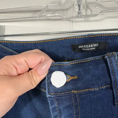 American Bazi Dark Wash Stretch Denim Distressed High Waisted Skinny Jeans 1X