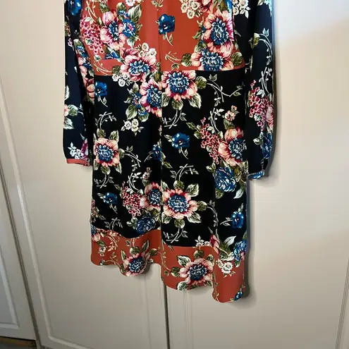 Brooks Brothers Red Fleece Colorblock Floral Dress