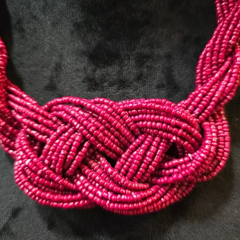 Womens Pink Seed Beads A Standing Ovation Necklace Jewelry with Lobster Clasp