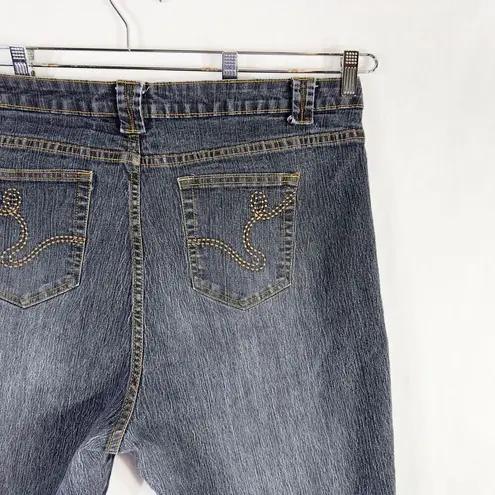 Bermuda Denim 24 7 Roamans Plus Size 22W Jean Shorts  Walking Dark Blue Denim 510