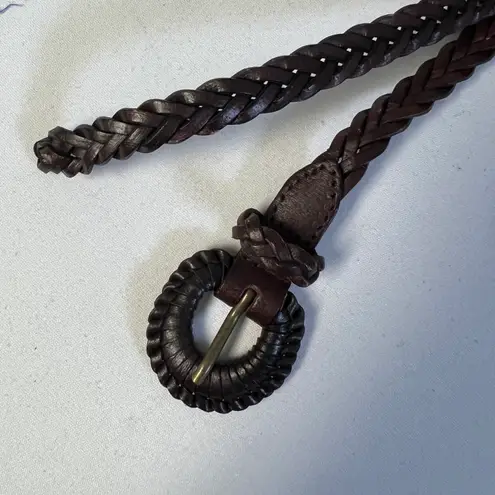 Classic Breaded Thin Belt Brown