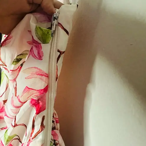 BRONX & BANCO Layla Pink Bow Back One Shoulder Silk Mini Dress Size Medium