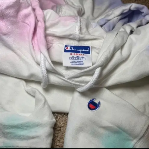 Champion  Reverse Weave Women’s Tye Dye Cropped Hoodie XS Excellent Condtion