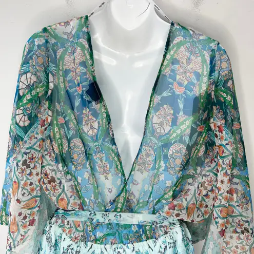 City Chic Maxi Dress Womens 18 Rhinestone Boho Floral Party Wedding Date Church