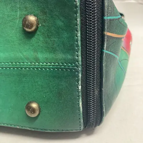 Anuschka Women’s Hobo Tote Bag 13X4X8 Multicolored Genuine Leather Hand Painted