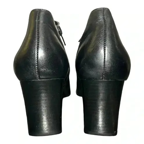 Jennifer Moore Black Leather Ankle Boots Sz 8.5 Pre-loved