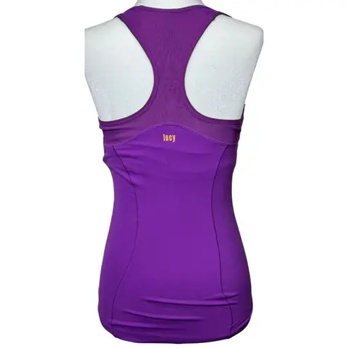 Lucy Size S Womens Purple Racerback Tank Top Breathable & Stretch Fabric