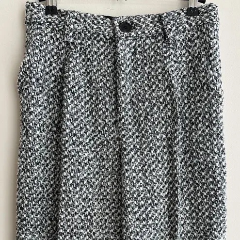 Commense Tweed Black and White Wool Blend Trousers, Size Small, NWT