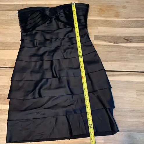 Rubber Ducky Productions Black Strapless Satin Bandage Dress S