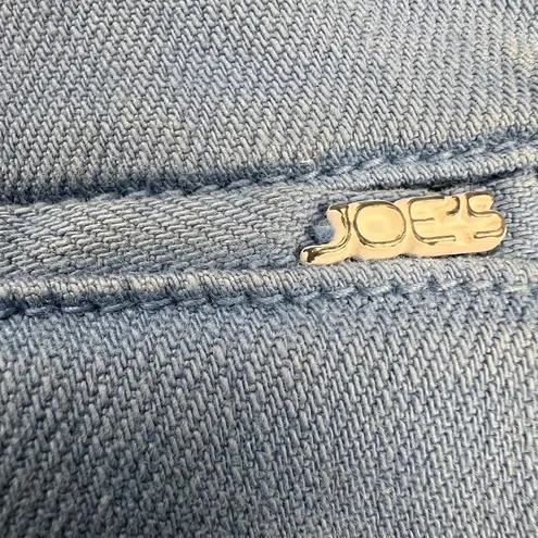 Joe’s Jeans Twill Denim Mid Rise Trouser Jeans Malibu Blue White Rivets Size 28