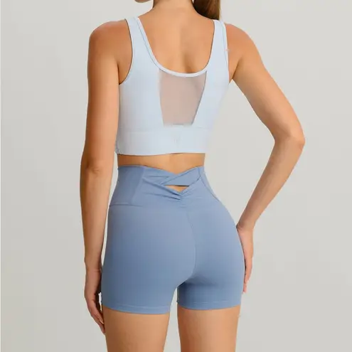 Berlook Activewear Light Blue Cut Out Shorts 3" Size M