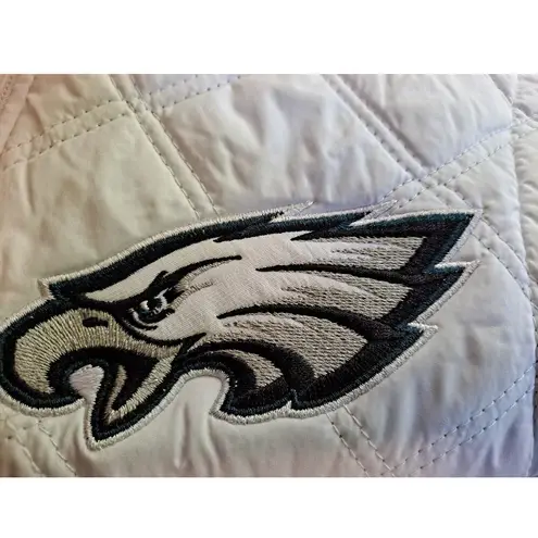 NFL Team Apparel  Philadelphia Eagles White Quilted Vest Size Large