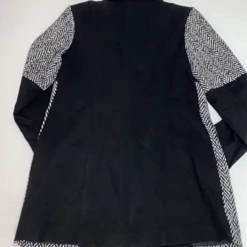 Jolibel Black and Blocked tweed Duster coat size 8 Black