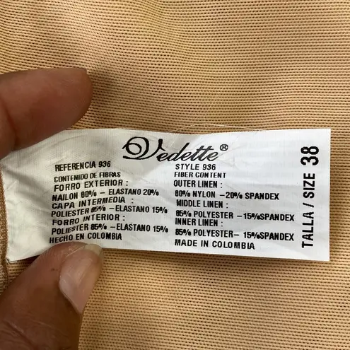 HIGH BACK WIDE STRAP SHAPEWEAR Tan Size L