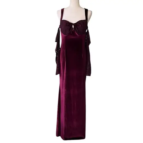 Cherley Black Cherry Velvet Maxi Dress Purple Size M