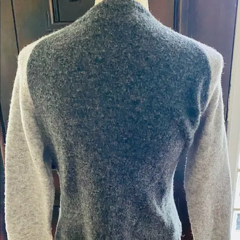 Cousin Johnny grey wool sweater with black beading and embroidery. Size S. EUC. Gray
