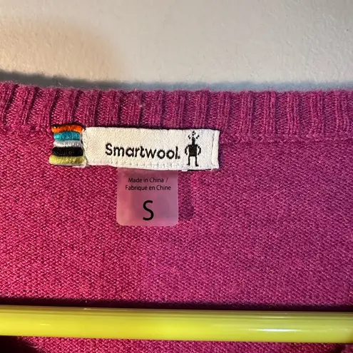 Smartwool Purple V-Neck Long Sleeve Knit Sweater S