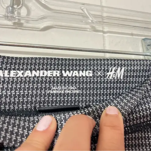 NEW Alexander Wang H&M Reflective Pants Runway Yoga Leggings Size 6 Black